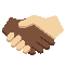 Handshake- Dark Skin Tone- Medium-Light Skin Tone emoji on Twitter